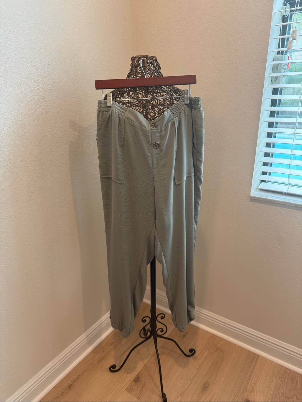 Soho Sage Green Relaxed Jogger Pants